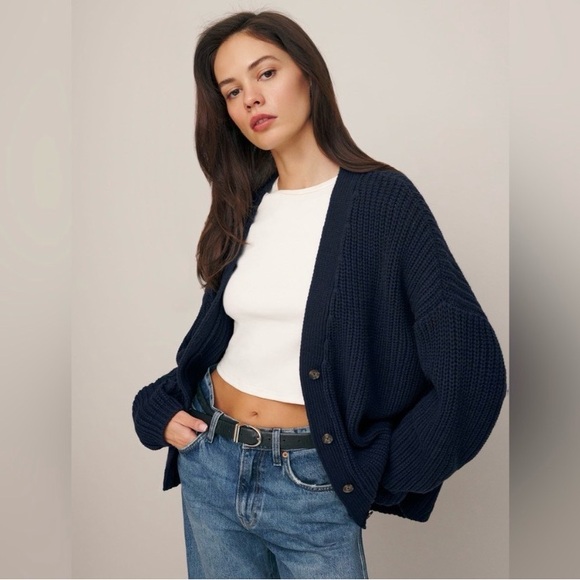 Reformation Sweaters - Reformation Maya Cotton Cashmere
Oversized Cardigan